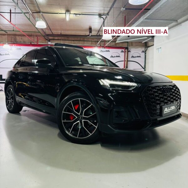 AUDI Q5 SPORTBACK S-LINE BLACK 2.0TFSI QUATTRO S-TRONIC AUT (BLINDADO NÍVEL III-A) - 2021/2022 com 43.500KM