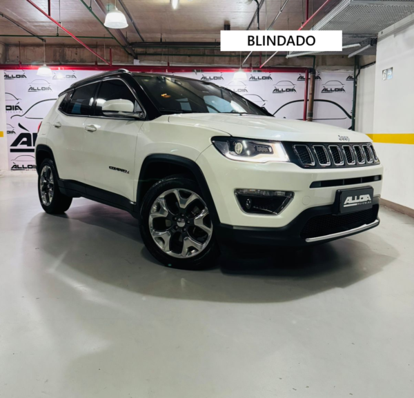 JEEP COMPASS LIMITED 2.0FLEX AUT *BLINDADO NÍVEL III-A* - 2017/2018 com apenas 64.000KM